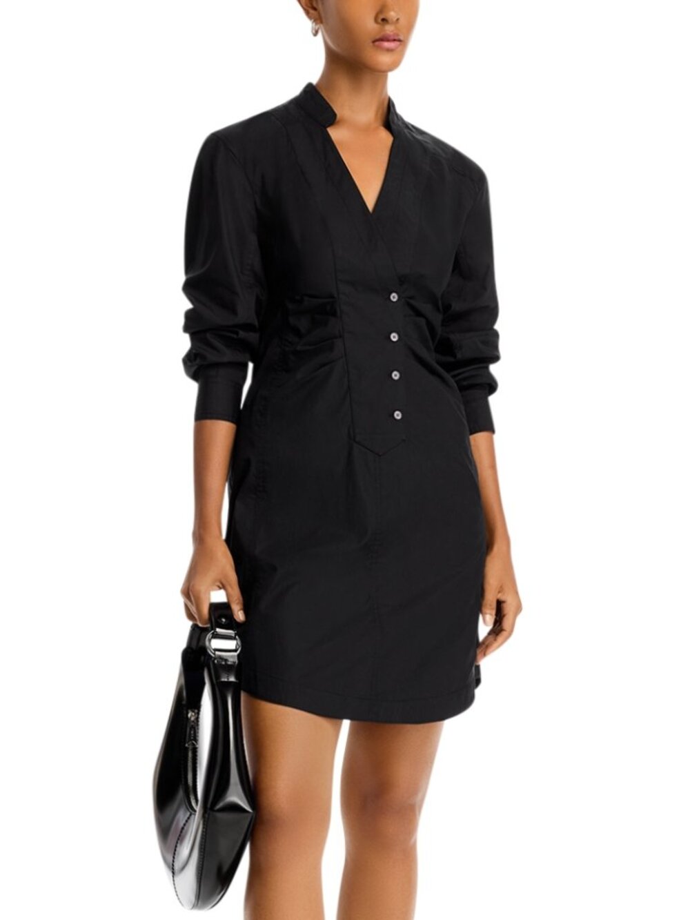 Derek Lam 10 Crosby Beverly Shirt Dress in Black